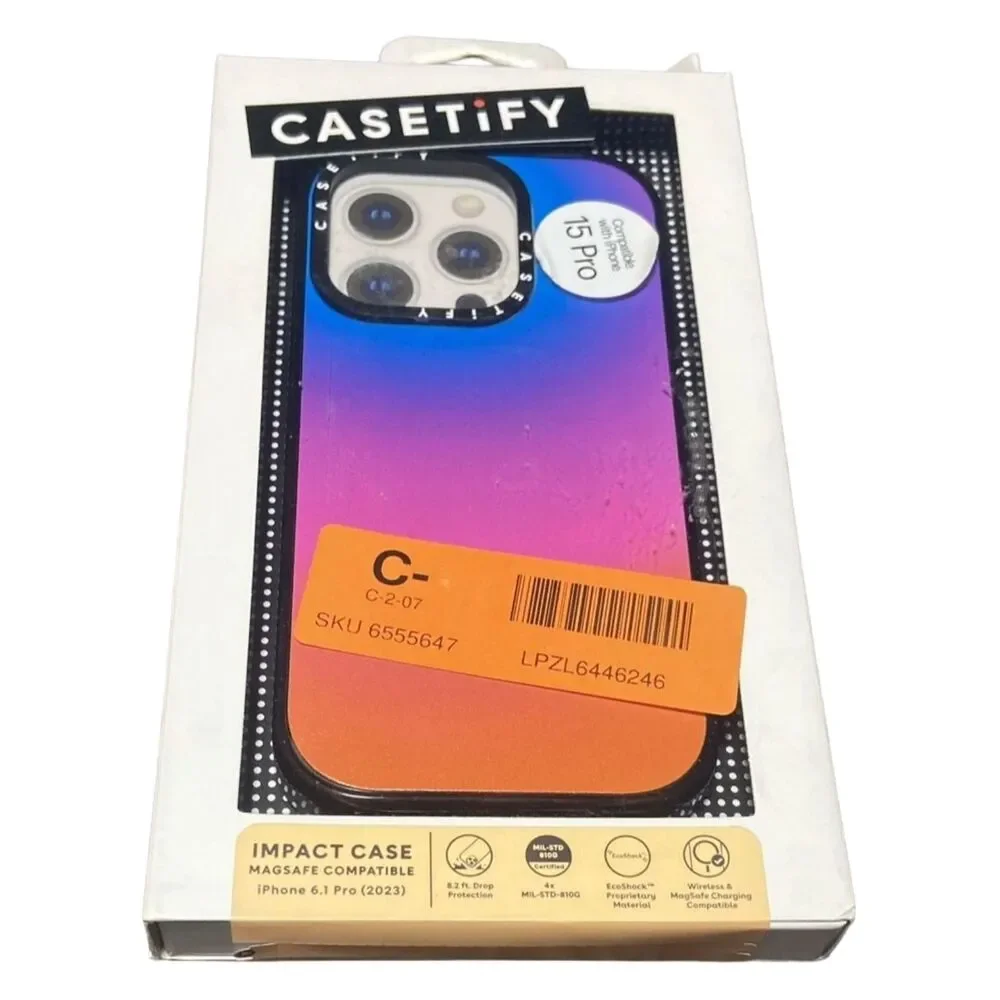 CASETiFY iPhone 15 Pro MagSafe Case Impact Protection Gradient Clear Cover